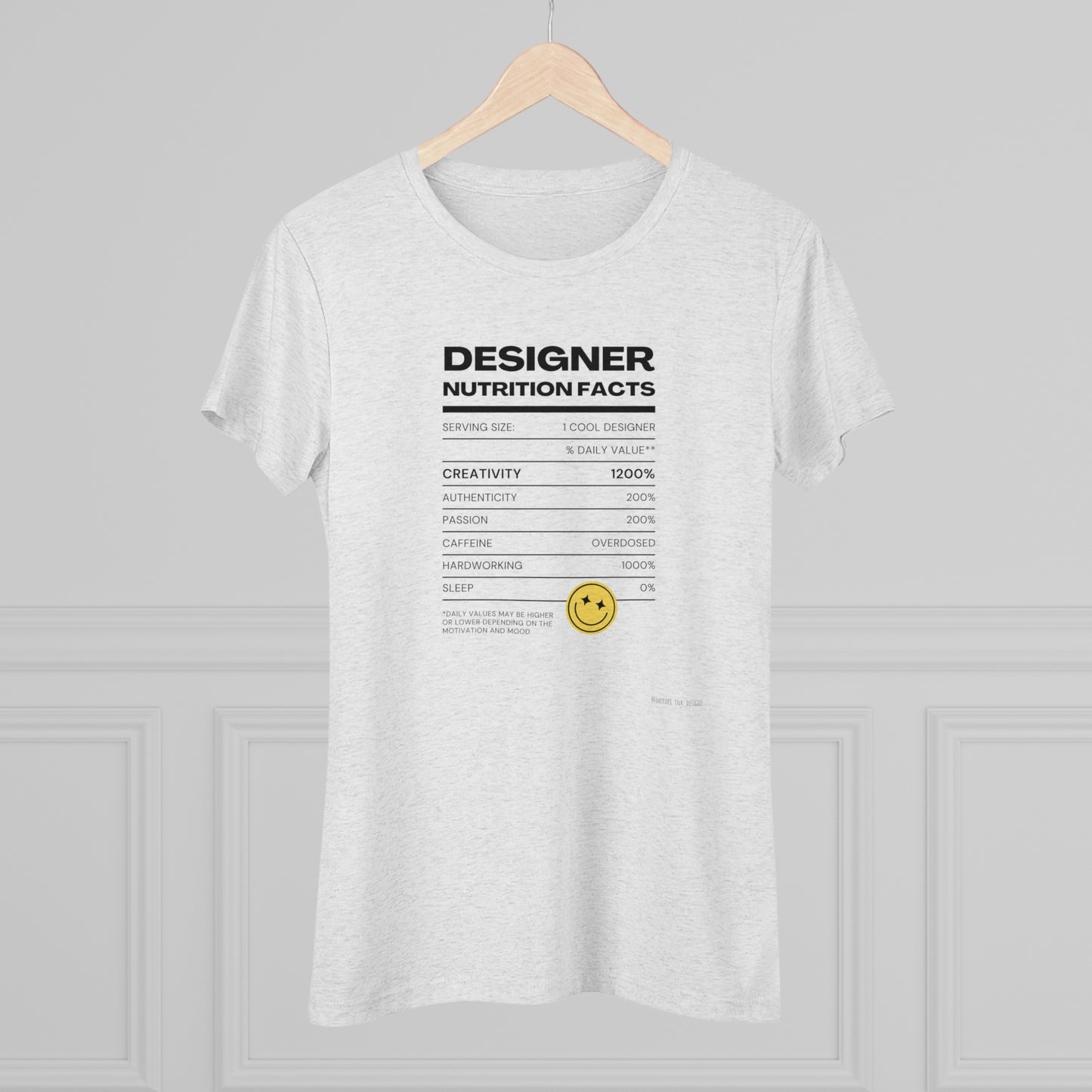 Women's Tee - Designer Nutrition Facts