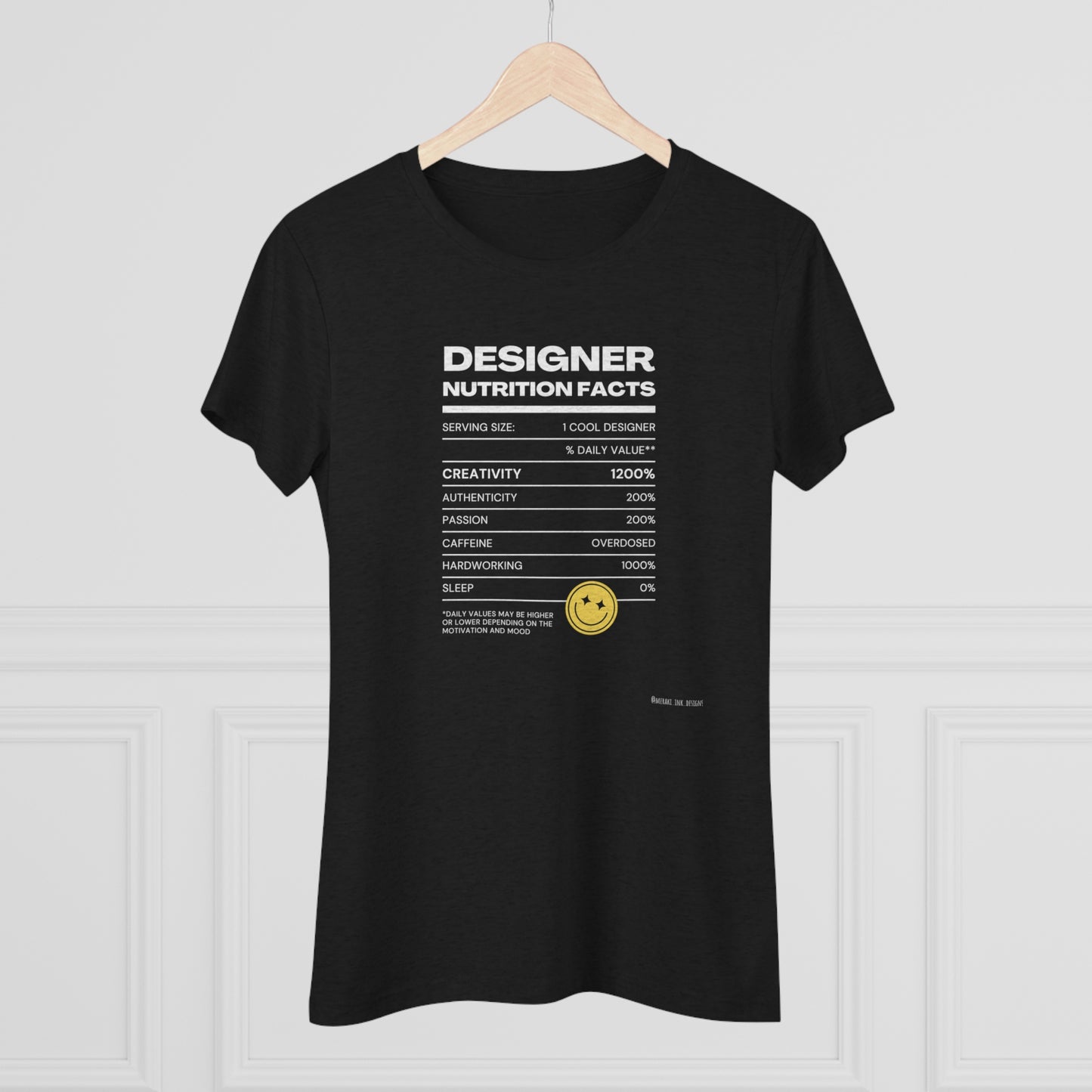 Women's Tee - Designer Nutrition Facts