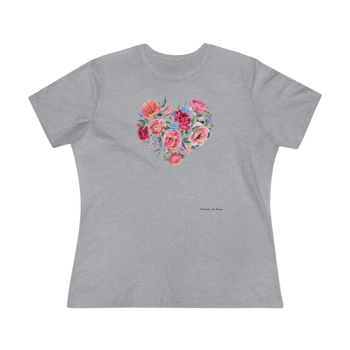 Women's Tee -  Flowered Heart