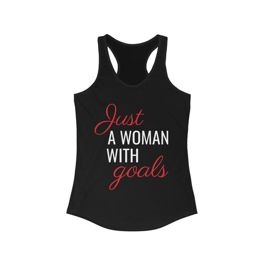 Women's Racerback Tank - Just Goals