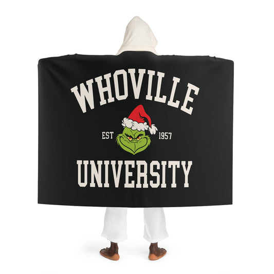 Hooded Sherpa Fleece Blanket - Who University