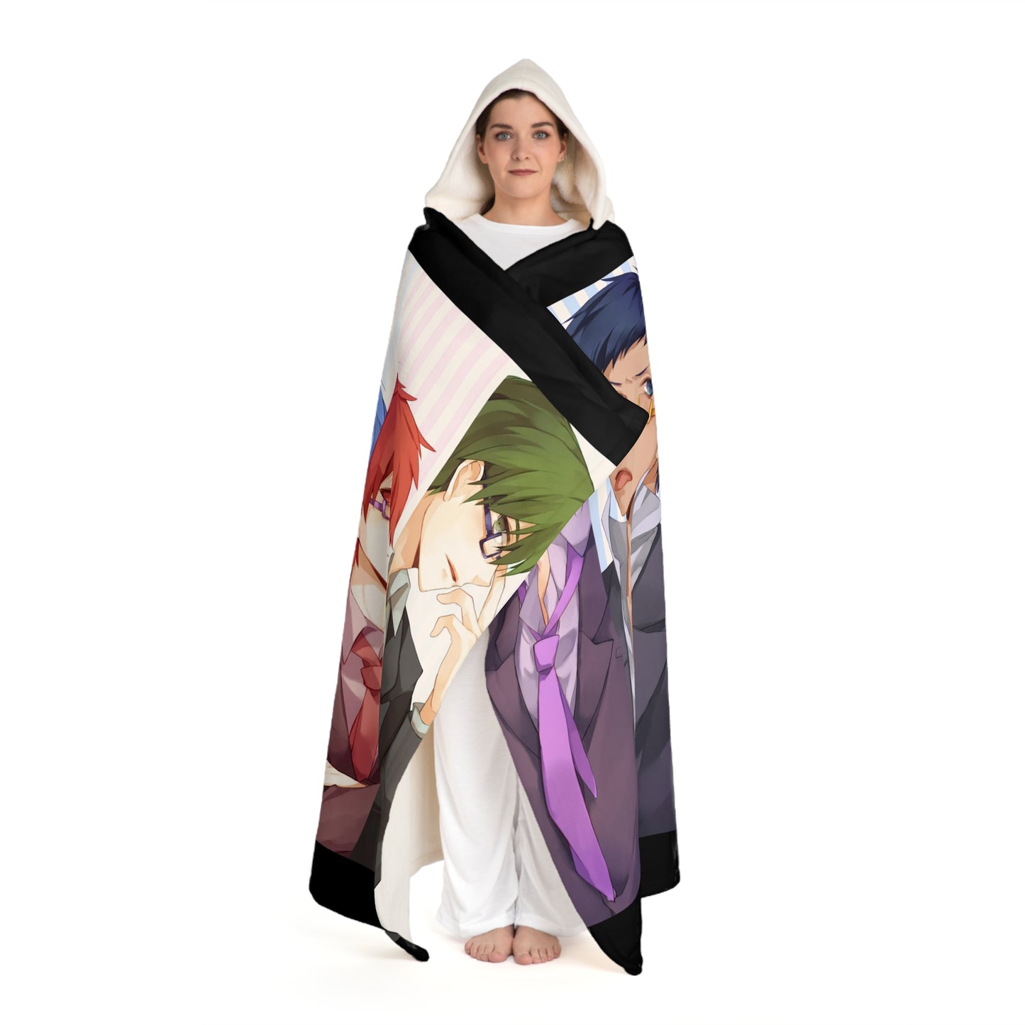 Hooded Sherpa Fleece Blanket - Anime Team 3.0