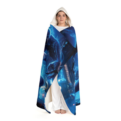 Hooded Sherpa Fleece Blanket - Team UP