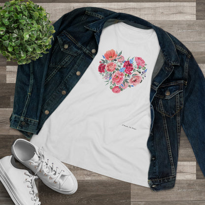 Women's Tee -  Flowered Heart