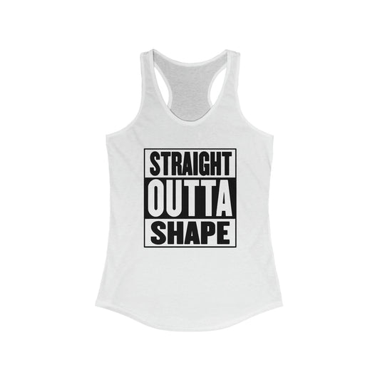 Women's Flowy Racerback Tank - Straight Outta Shape