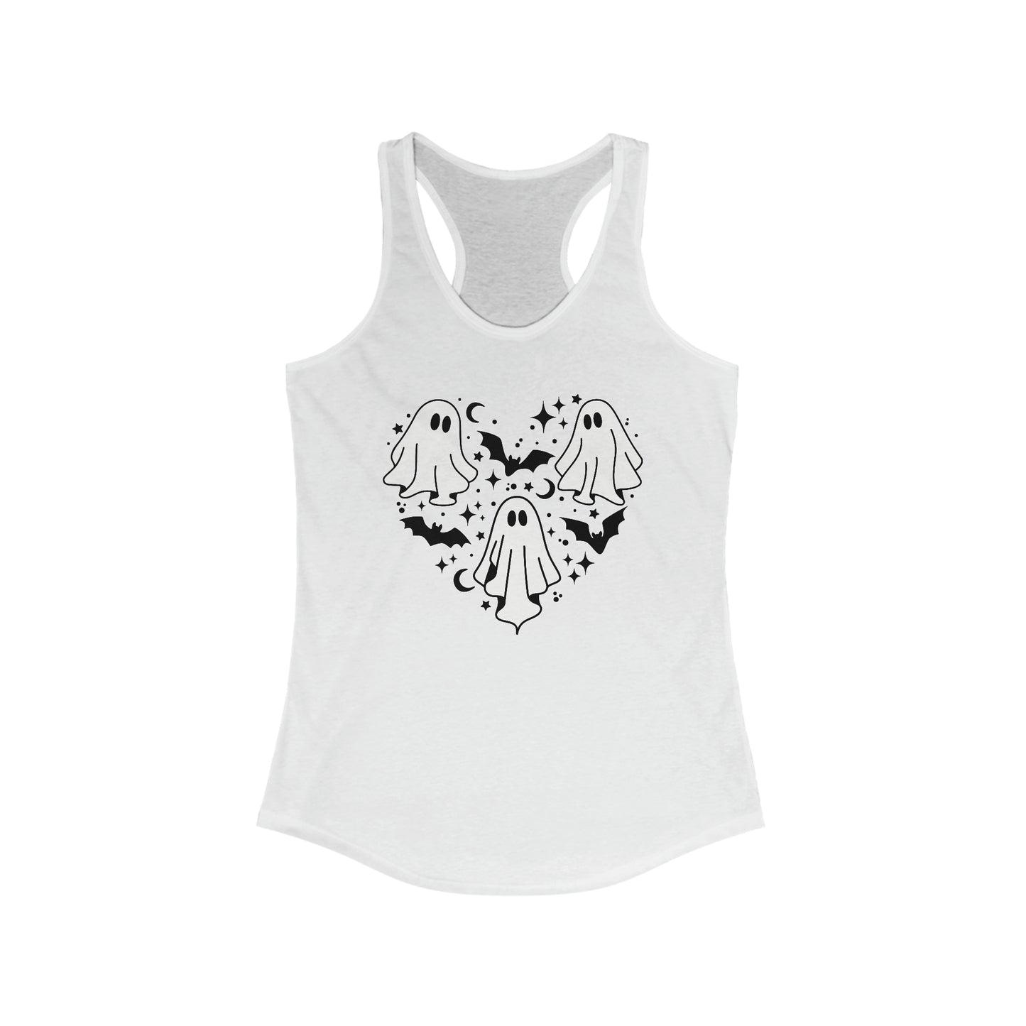 Women's Flowy Racerback Tank -Halloween Love